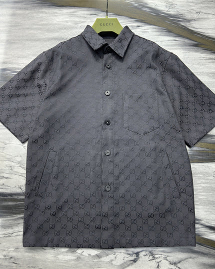 Gucci 2025ss Charcoal Gg Overshirt – Top Version