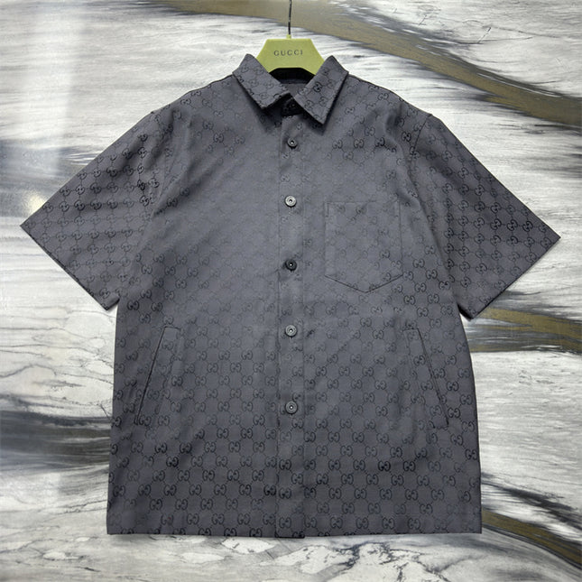 Gucci 2025ss Charcoal Gg Overshirt – Top Version