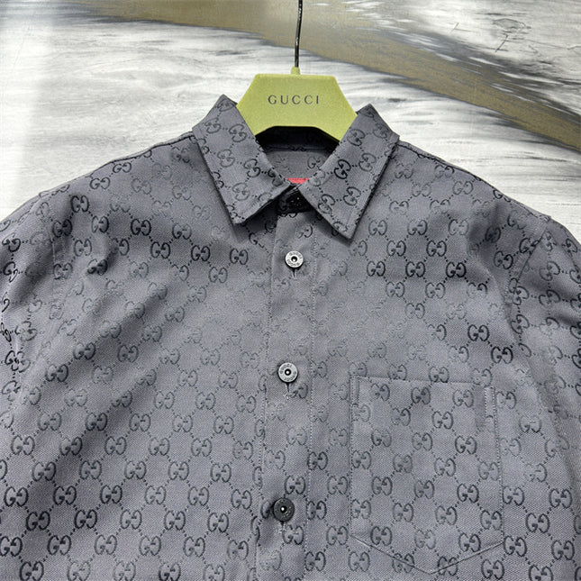 Gucci 2025ss Charcoal Gg Overshirt – Top Version