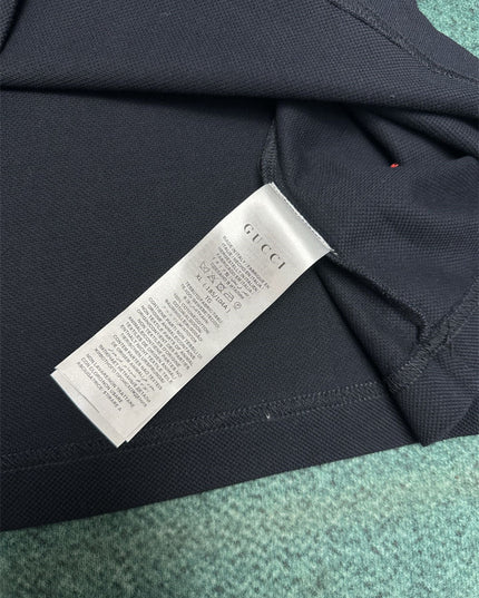 Gucci 2025ss Charcoal Navy With Cool Tone Polo Shirt
