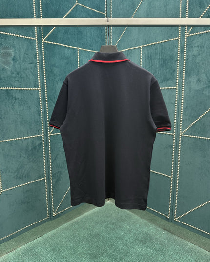 Gucci 2025ss Charcoal Navy With Cool Tone Polo Shirt