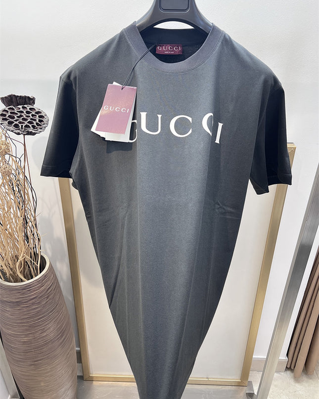 Gucci 2025ss Classic Black Logo T-shirt – Top Version