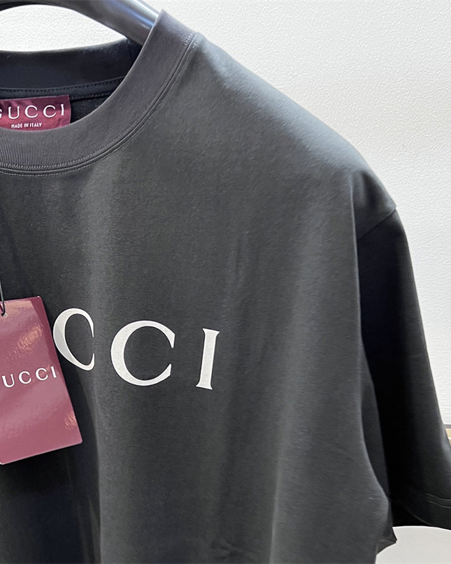 Gucci 2025ss Classic Black Logo T-shirt – Top Version