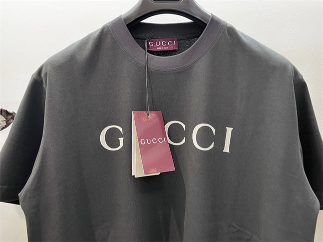 Gucci 2025ss Classic Black Logo T-shirt – Top Version