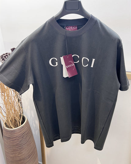 Gucci 2025ss Classic Black Logo T-shirt – Top Version