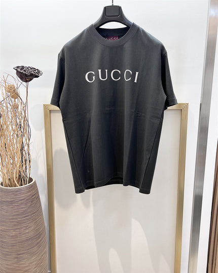 Gucci 2025ss Classic Black Logo T-shirt – Top Version