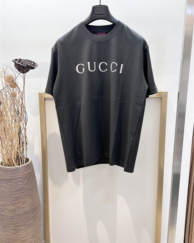 Gucci 2025ss Classic Black Logo T-shirt – Top Version