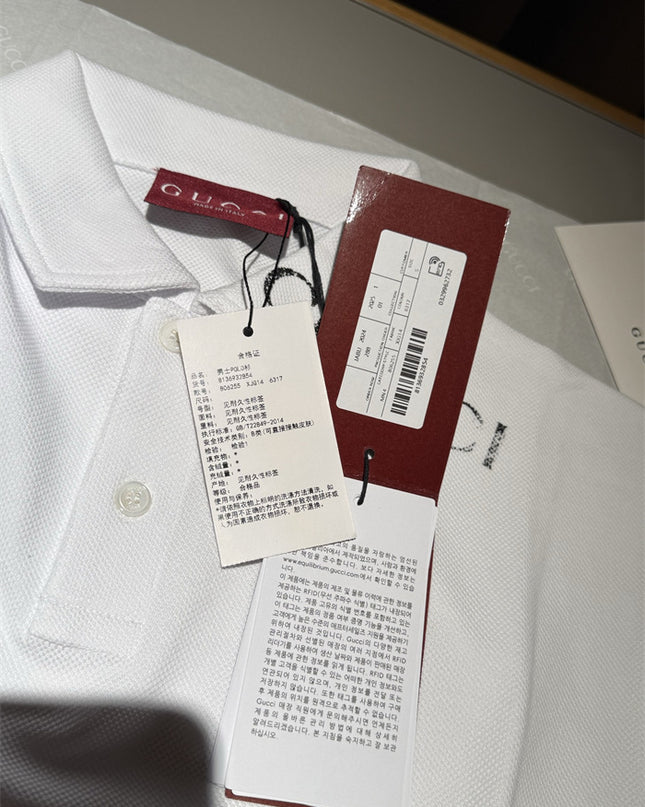 Gucci 2025ss Cotton Polo Shirt With Embroidery