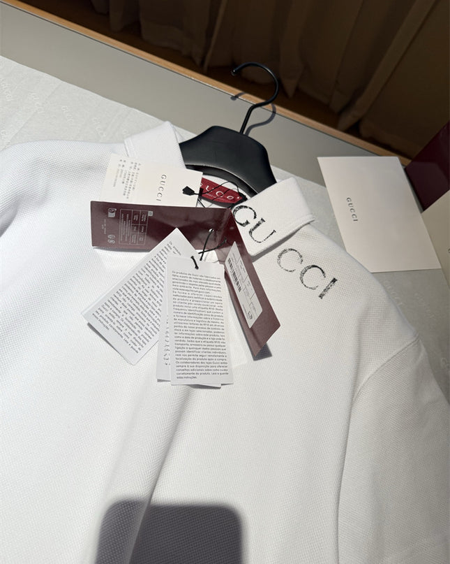Gucci 2025ss Cotton Polo Shirt With Embroidery