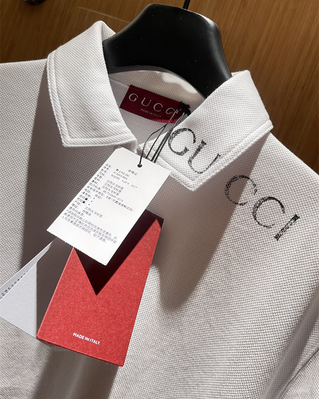 Gucci 2025ss Cotton Polo Shirt With Embroidery