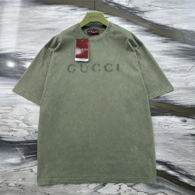 Gucci 2025ss Embroidered Logo Shirt