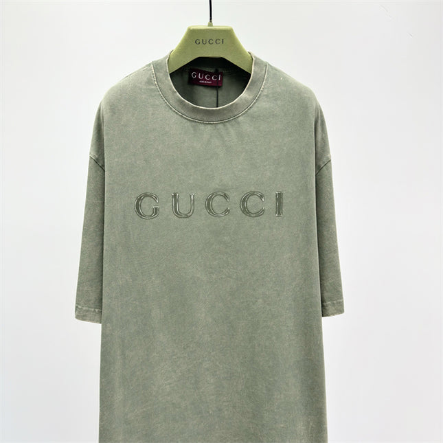 Gucci 2025ss Embroidered Logo Shirt