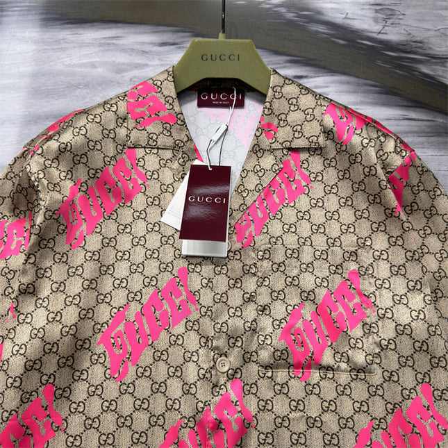 Gucci 2025ss Hacker” Monogram Shirt – Top Version