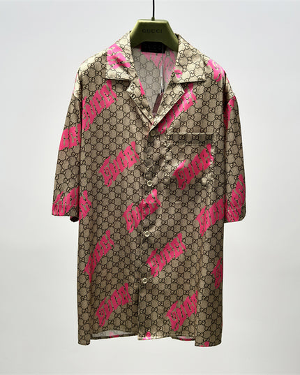 Gucci 2025ss Hacker” Monogram Shirt – Top Version