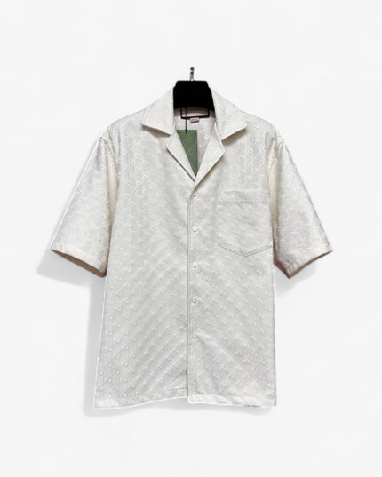 Gucci 2025ss Ivory Gg Jacquard Shirt – Top Version