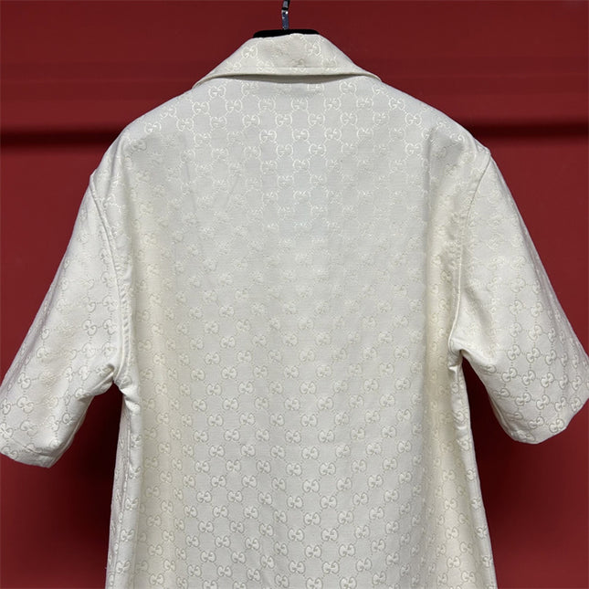 Gucci 2025ss Ivory Gg Jacquard Shirt – Top Version