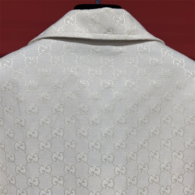 Gucci 2025ss Ivory Gg Jacquard Shirt – Top Version