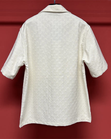 Gucci 2025ss Ivory Gg Jacquard Shirt – Top Version