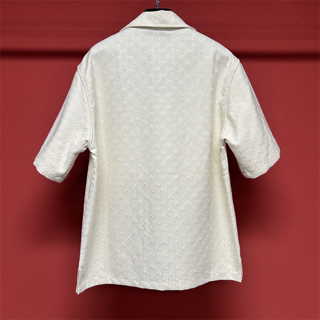 Gucci 2025ss Ivory Gg Jacquard Shirt – Top Version