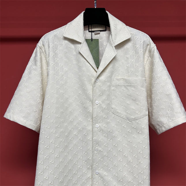 Gucci 2025ss Ivory Gg Jacquard Shirt – Top Version