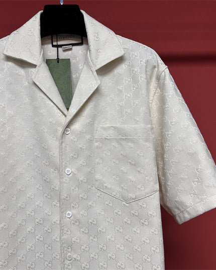 Gucci 2025ss Ivory Gg Jacquard Shirt – Top Version