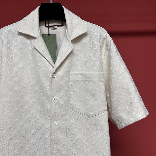 Gucci 2025ss Ivory Gg Jacquard Shirt – Top Version