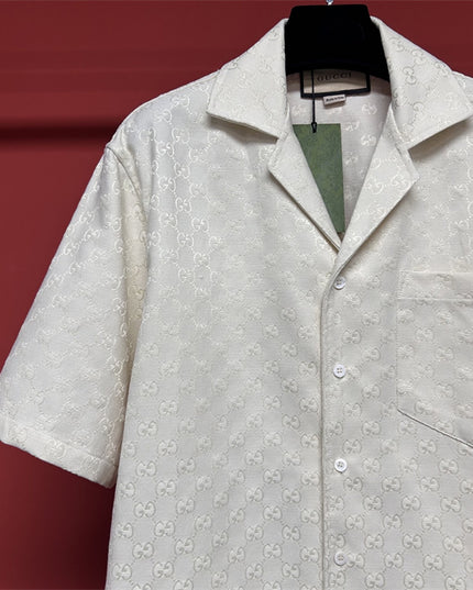 Gucci 2025ss Ivory Gg Jacquard Shirt – Top Version