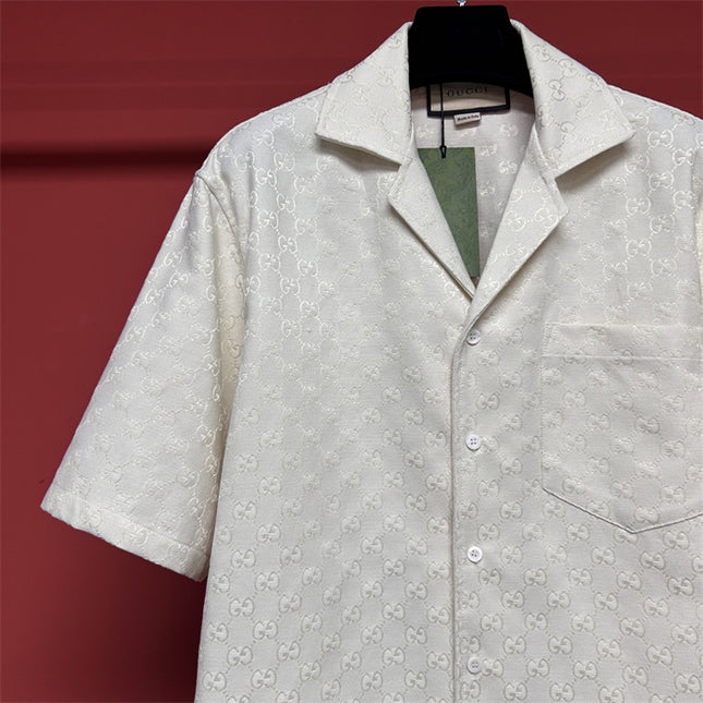 Gucci 2025ss Ivory Gg Jacquard Shirt – Top Version