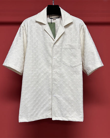 Gucci 2025ss Ivory Gg Jacquard Shirt – Top Version