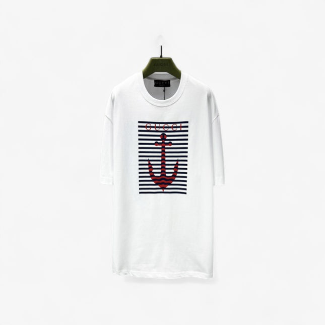 Gucci 2025ss Light Grayish White T-shirt