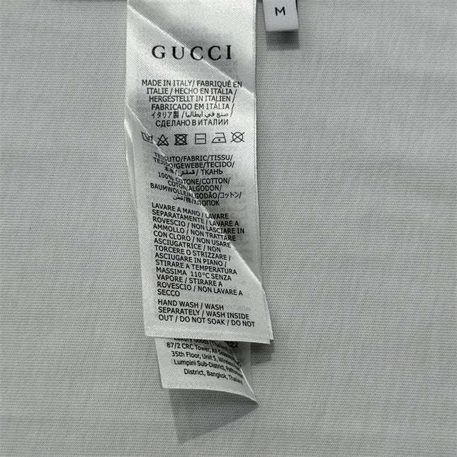 Gucci 2025ss Light Grayish White T-shirt