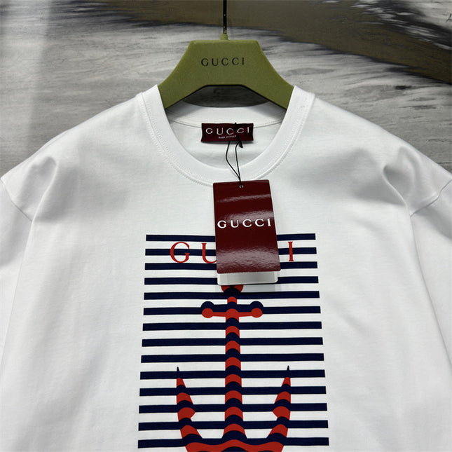 Gucci 2025ss Light Grayish White T-shirt