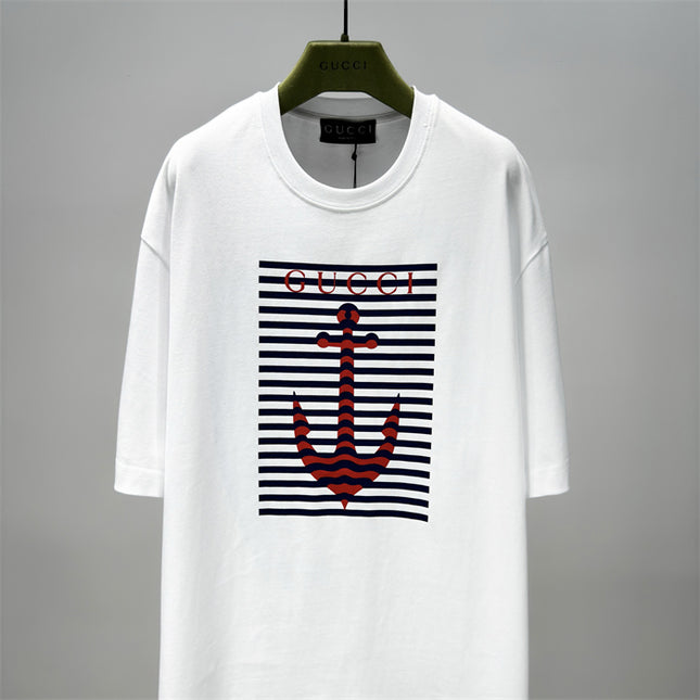 Gucci 2025ss Light Grayish White T-shirt