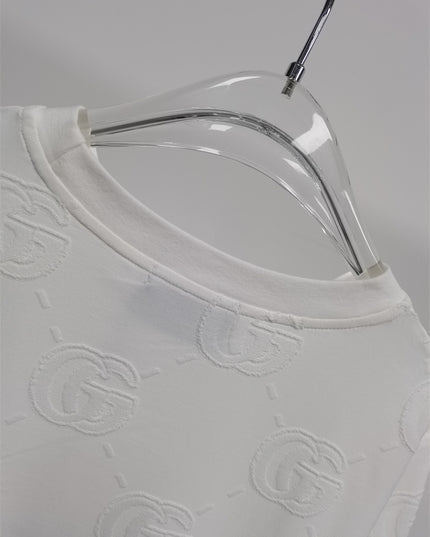 Gucci 2025ss Monogram Embossed White T-shirt – Top Version