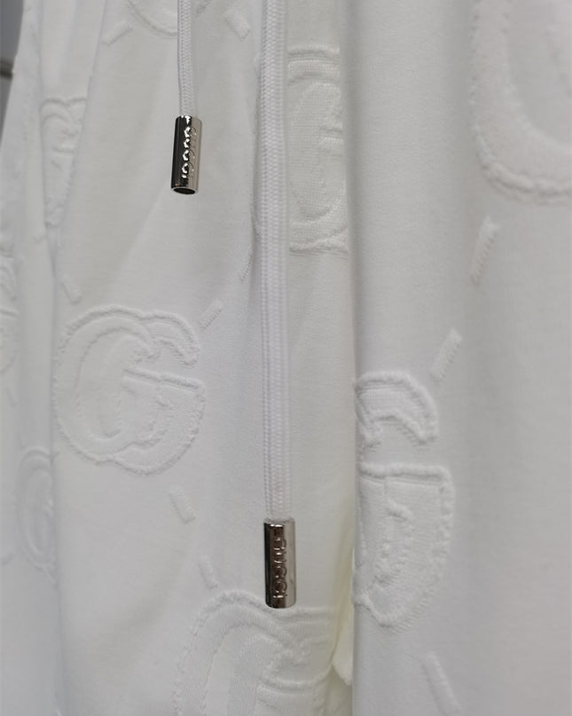 Gucci 2025ss Monogram Embossed White T-shirt – Top Version