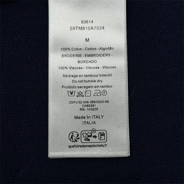 Gucci 2025ss Navy Polo Shirt with White Collar – Top Version