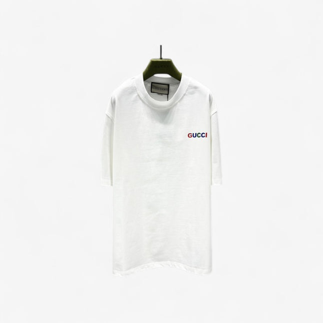 Gucci 2025ss Rainbow Logo White T-shirt – Top Version