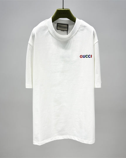 Gucci 2025ss Rainbow Logo White T-shirt – Top Version