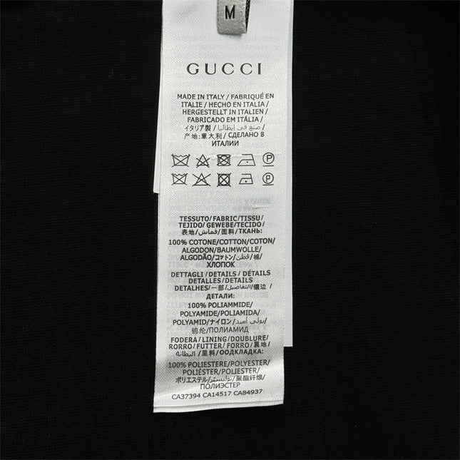 Gucci 2025ss Rainbow Micro Logo Black T-shirt – Top Version