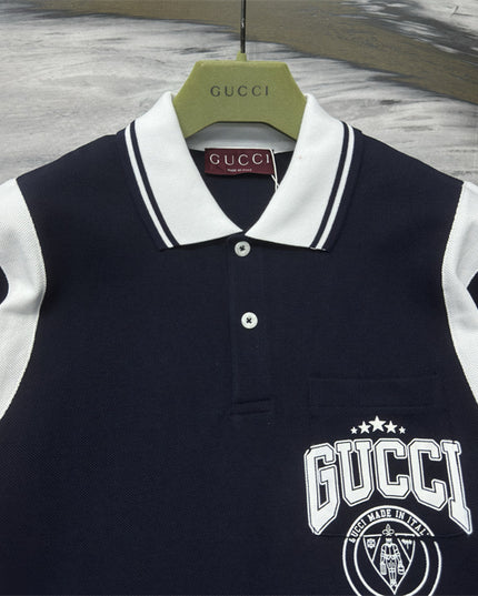 Gucci 2025ss Subtle Blue-violet Polo Shirt