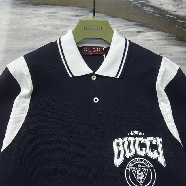 Gucci 2025ss Subtle Blue-violet Polo Shirt