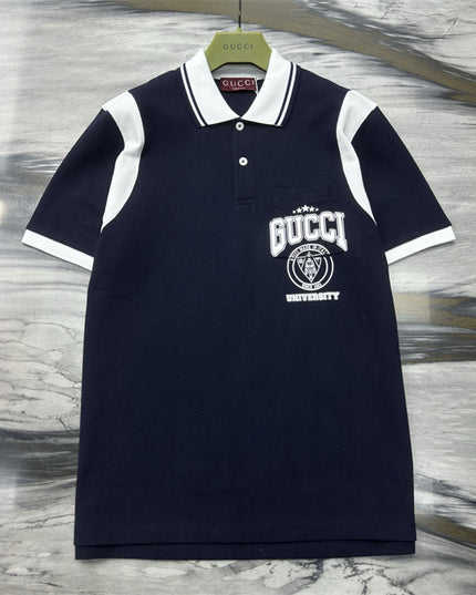 Gucci 2025ss Subtle Blue-violet Polo Shirt