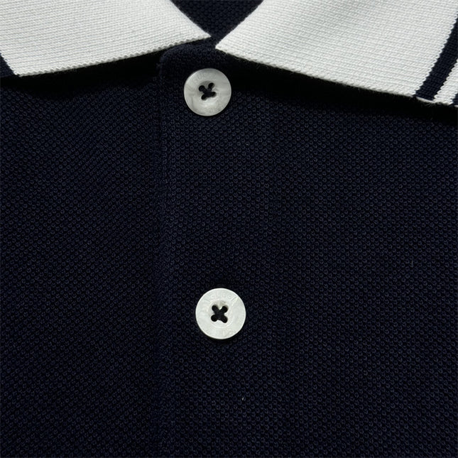 Gucci 2025ss Subtle Blue-violet Polo Shirt