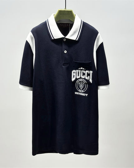 Gucci 2025ss Subtle Blue-violet Polo Shirt