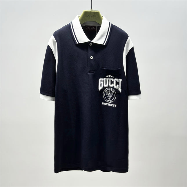Gucci 2025ss Subtle Blue-violet Polo Shirt