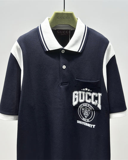 Gucci 2025ss Subtle Blue-violet Polo Shirt