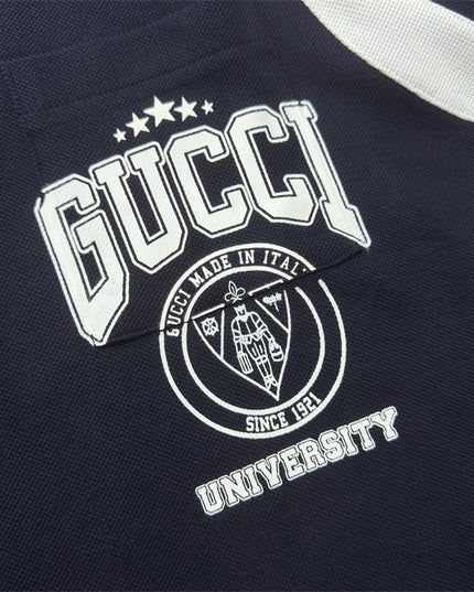 Gucci 2025ss Subtle Blue-violet Polo Shirt