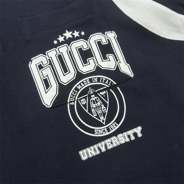 Gucci 2025ss Subtle Blue-violet Polo Shirt