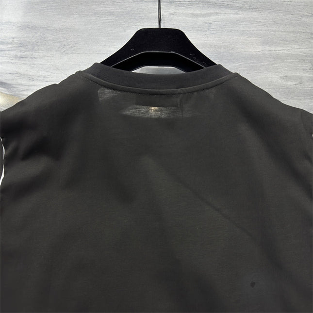 Gucci 2025ss Vintage Logo Printed Cotton-jersey Black T-shirt