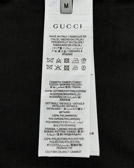 Gucci 2025ss Vintage Script Logo Metallic T‑shirt – Charcoal Grey